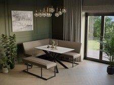 Hera Corner Bench Set in Beige